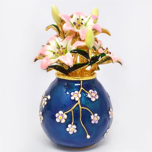2024 wisdom Ancient china Chinese Art Asian Peace Wealth Porsperity Success Good Fengshui Gift Feng Shui Your life Lily Vase Double Happiness Vase With Lilies w5471 - Image 3