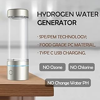 GYUE Générateur Technologie PEM et SPE, Ioniseur D'eau Portable Rechargable, 240ML, Jusqu'à 3000 PPB, Vie Saine