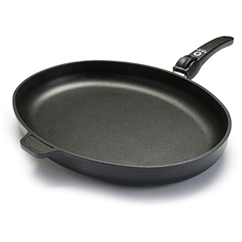 NOWA Ovale Fischpfanne (39x29 cm) - Antihaftbeschichtete Aluguss-Pfanne mit abnehmbarem Griff für alle Herdarten - backofen- & induktionsgeeignet Cover