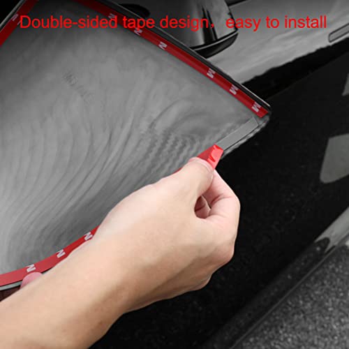 2Pcs ABS Bright Carbon Fiber Style Rearview Mirror Cover Door Side Moulding Trim Exterior Accessories Compatible with Latest 2017-2024 2025 Tesla Model 3 Highland - Image 6