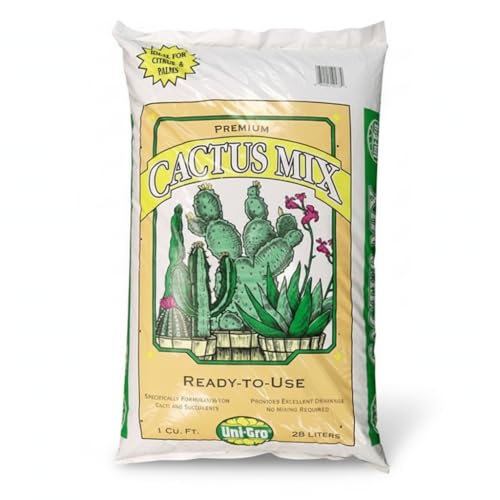 Uni-GRO® Premium Cactus Mix – 1 cu ft Bag 25 quarts | Well-Draining Soil for Succulents, Aloe,...
