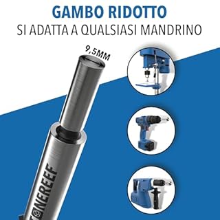 Forstner - Set di 8 punte per trapano a testa piatta, 12-40 mm, con scatola di conservazione, punta per trapano per legno, punta piatta, punta per trapano per legno, punta piatta, punta per legno