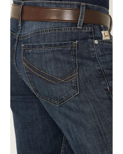 Cinch Men's Grant Dark Wash Relaxed Bootcut Performance Stretch Denim Jeans - MB30037001 36W x 38L US4