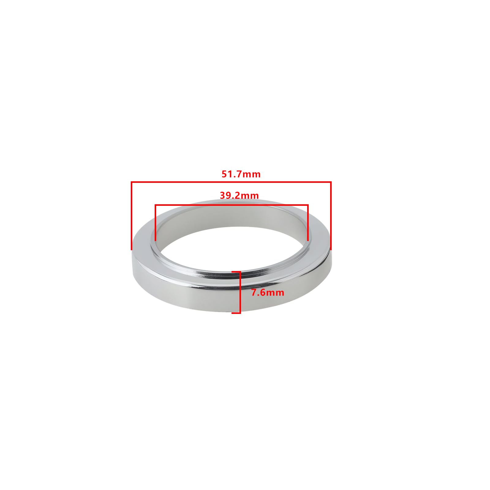 VGOL 5pcs Washbasin Tap Base Ring with Seal ABS Faucet Cover for Washbasin Taps OD 51.7mm ID 39.2mm Height 7.6mm, Chrome-Plated - Image 4