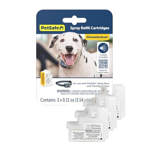 PetSafe Spray Refill - Citronella - No-Mess Replacement Cartridges Spray Dog Bark Collar Remote Training Collar - Refill Cartridge Only - 3-Pack - PAC00-16371