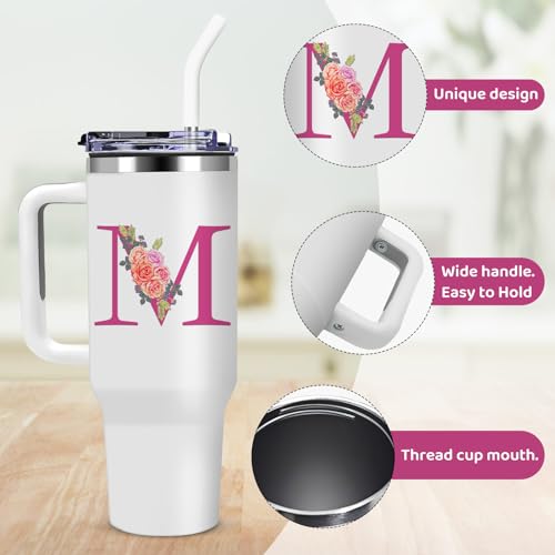 Monogrammed Gifts for Women,Gifts for Women,40oz Initial Tumbler - Image 3