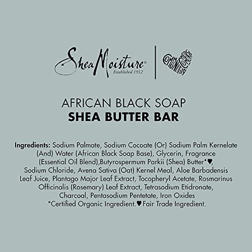 Sheamoisture African Black Soap With Shea Butter, Skin Care, Acne Prone Skin, African Black Soap Face Wash, Shea Moisture Soap, Authentic African Black Soap Bar For Face And Body (2 Pack – 3.5 Oz Ea) #TOP5