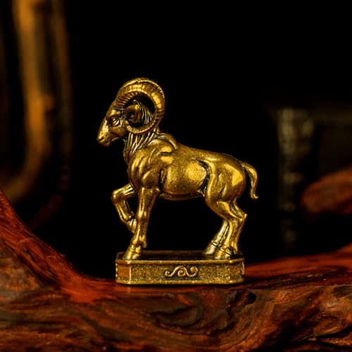 Aries Brass Ram Sculpture