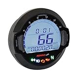 Koso North America BB642W20 DL-03SR GP-Sytle Speedometer - Black Bezel