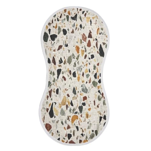 Kigai Terrazzo Baby Burp Cloths Extra Soft and Absorbent Burping Rags Cotton Burping Clothes Baby Washcloths for Newborn Boys Girls - 1 Pack2