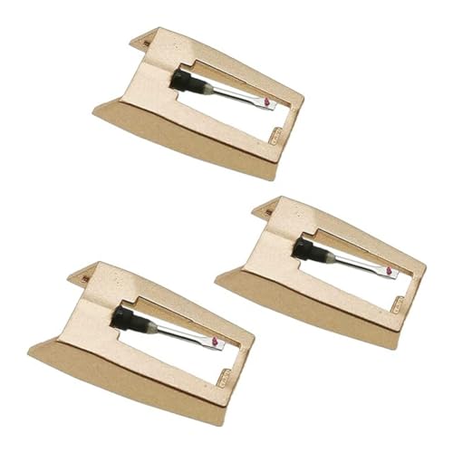 Tassteen 3PCS Record Player Needle, Upgraded Golden Record Needles Stylus Replacement for, Turntable Easy to Use
