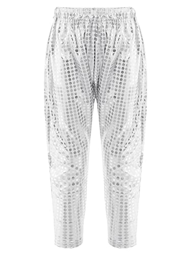 CHICTRY Kids Boys Girls Shiny Sequins Hip Hop Jazz Dance Pant Sweatpants Performance Trouser Harem Pants