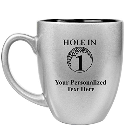 Hole In One Coffee Mug Award, Custom Hole In 1 Golf Coffee Mug Prize, Engraving Included