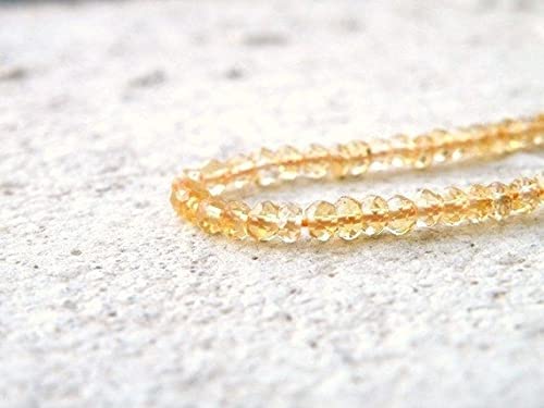 Citrine en perles 3.5mm pour fabriquer des bijoux d'été et accessoires bohèmes