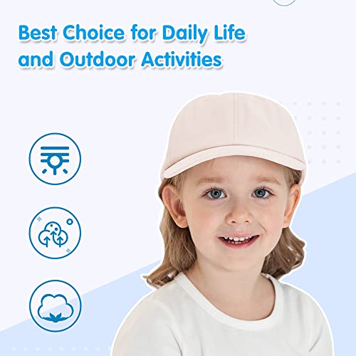 Plain Toddler Baseball Hat Unisex Cotton Kids Trucker Hat Adjustable Baby Boys Sun Caps Girls Baseball Cap 1-5Y (52Cm(2-5Y), Beige) #TOP6
