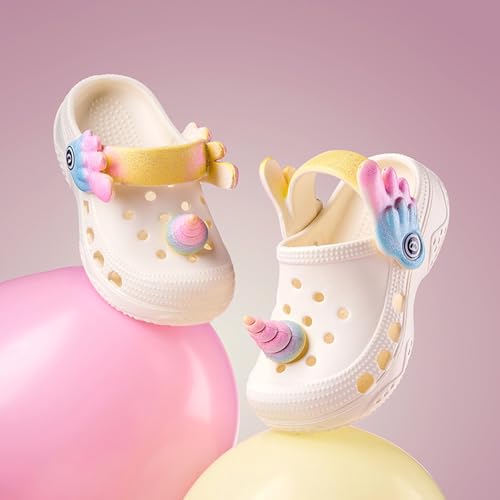 Image of Toddler Little Kids Clogs Slippers Sandals, Non-Slip Girls Boys Clogs Slide Lightweight Garden Shoes Slip-on Beach Pool Shower Slippers
