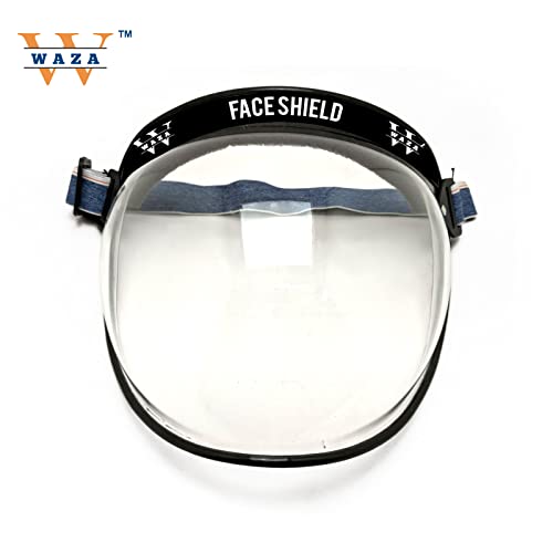 Image of WAZA Bubble Face Shield helmet Visor Industrial Safety Coverage Full Face Protector Multipurpose Eye UV-Protective Clear Visibility for men women (White-Transparent, 1)