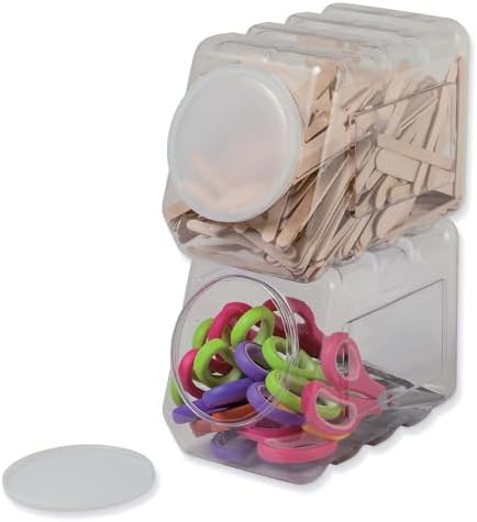 Pacon Interlocking Stackable Plastic Storage Containers with Lid, Clear, 2/Bundle (PAC27660-2) image 2