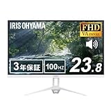 【Amazon.co.jp限定】 アイリスオーヤマ モニター 24インチ Full HD(1920×1080) 国内メーカー VAパネル スピーカー内蔵 100Hz フリッカー軽減 非光沢タイプ ディスプレイ HDMI ホワイト DT-IF235S-W