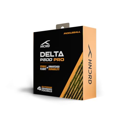 Image of Hundred Delta P500 Pro Pickleball Balls | Pack of 4 | USA Pickleball Approved | 40 Hole Design | Tournament Ball (Neon Yellow)