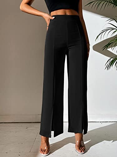 Image of Shasmi Women's Dress Pants Stretchy Work Slacks Business Casual Office Bootcut Leg Elastic Waist Regular Fit Plazzo Trouser Pant (Pant 65)