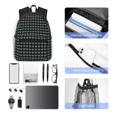 Sac à dos ordinateur portable avec imprimé papillon décontracté et léger