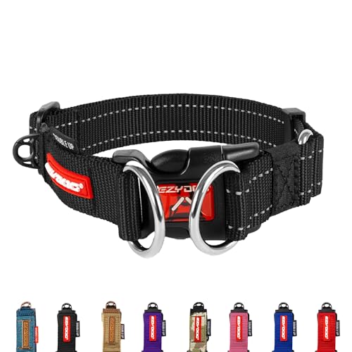 EzyDog Double Up Halsband, schwarz, Small (22cm - 29cm)