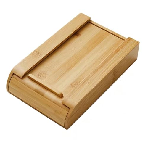 Eeuye Caja de Almacenamiento Conveniente Decoración Natural Cajón Oculto Debajo del Escritorio Almacenamiento en el Hogar Contenedor de Papelería Almacenamiento de Madera,A