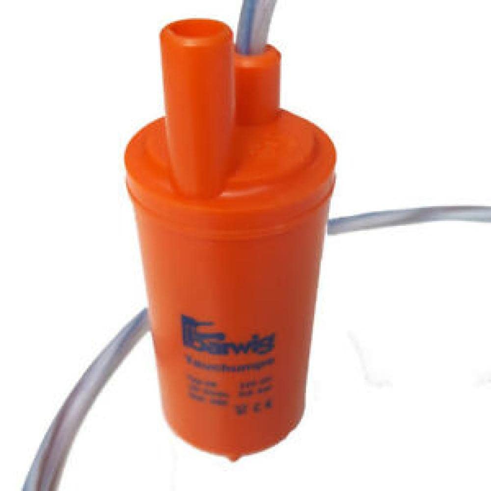 CR-MOESANCO® KIT Bomba de Agua BARWIG Sumergible de 12V con Abrazadera de Acero Inoxidable, Alto Flujo para Autocaravanas, Estanque, Acuario, Fuentes, Jardines de Agua, Sistemas Hidropónicos