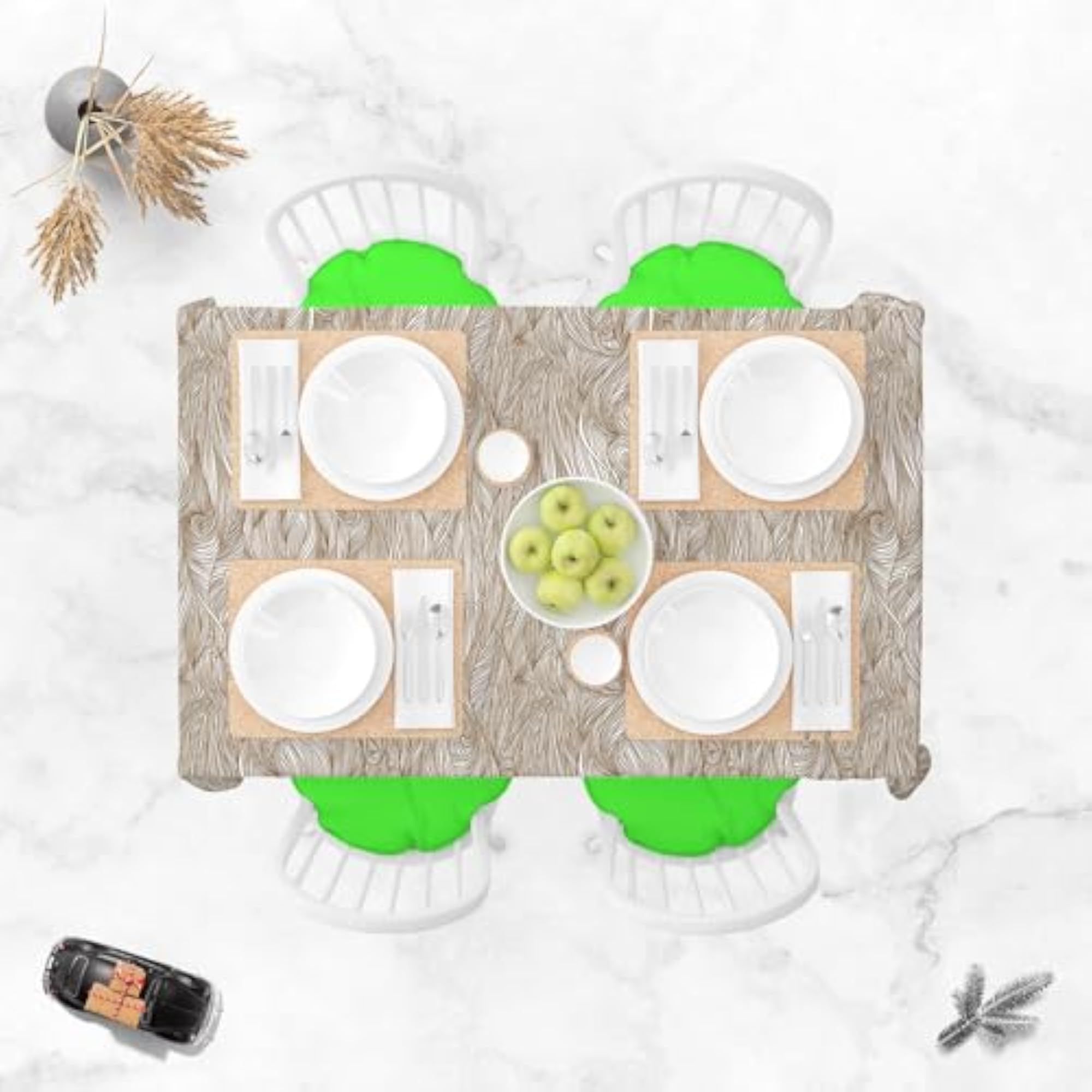 Background Waves Table Cloth Cover for Dining & Center Table