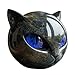 Halloween Black Cat Stone Sculpture Hand-Carved Crystals and Stones Carved Cat Head Sculpture Figurine Decoration for Cats Lovers Women Men