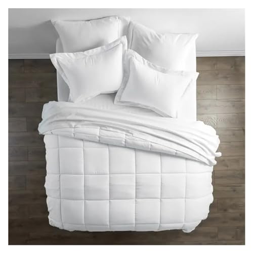 Juego de cama de microfibra de 8 piezas blanco y ropa de cama suave 2