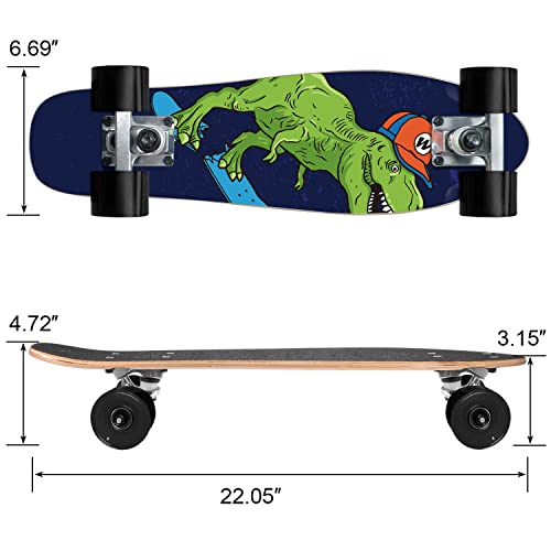 Image of KO-ON Skateboard Complete Skateboards 22 Inch Mini Cruiser Skateboards for Beginners Kids Boys and Girls