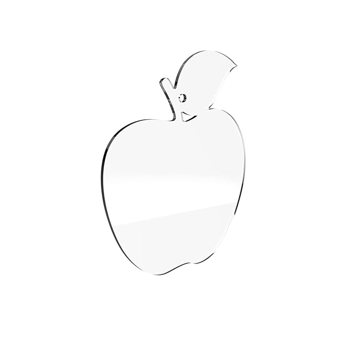 Buy 10PCS Acrylic Keychain Blank, Apple Acrylic Blank Keychains ,Laser