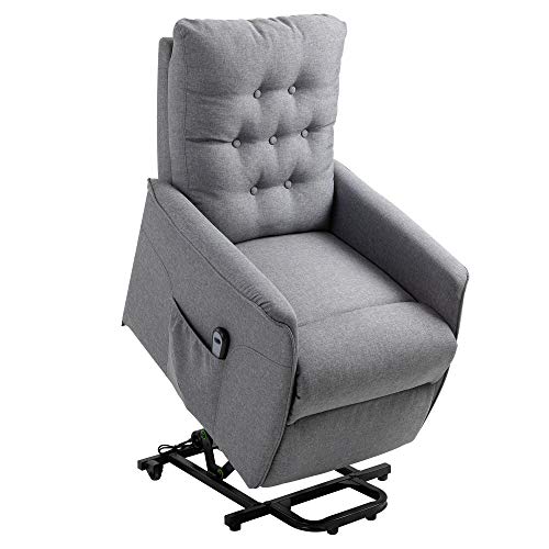 HOMCOM Fauteuil de Relaxation électrique Fauteuil releveur inclinable avec Repose-Pied Ajustable...