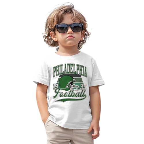 Toddler Boy Girl Football Shirt Retro Game Day T-Shirt Funny Football Helmet Graphic Tee Kids Summer Short Sleeve Tops