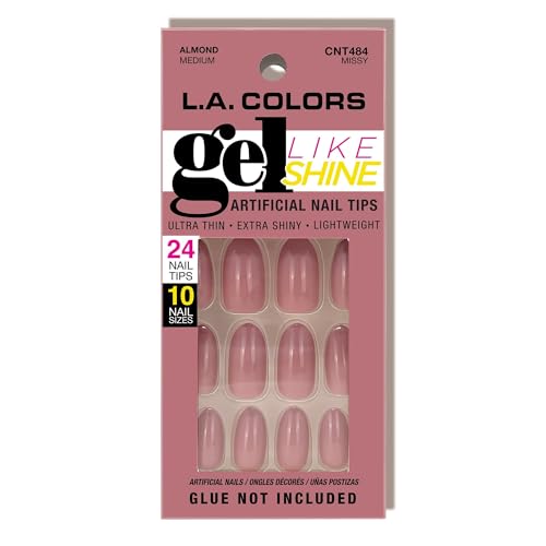 L.A. COLORS Gel Like Shine Nail Tips, Missy CNT484