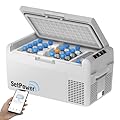 Setpower 12V Refrigerator 50 Hours Backup Cooling 21 Quart 12V Coolers for Vehicles Portable Freezer for Travel Car Fridge Electric Cooler for Car Camping Truck Van RV SUV Road Trip (RF20,Grey)