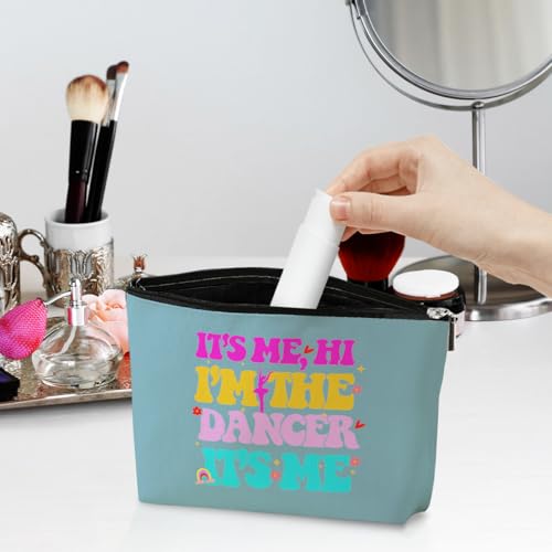 jeilink 4 Pack I'm the Dancer, Dancer Gifts, Dance Teacher Gifts Dancing Ballet Girl Gift Makeup Bag Funny Cosmetic Bags for Women Girls Female Daughter Sister Friend Birthday Appreciation Christmas - Image 3