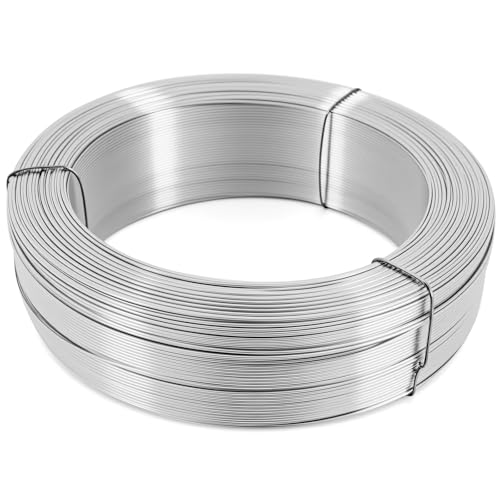 LEIFIDE Wire in Galvanized, 14 Gauge x 1000ft Hardware Cloth Roll Tie Tool Annealed Galvanized Steel Hobby Wire Flexible Reel for Home Decoration Industrial(Silver)