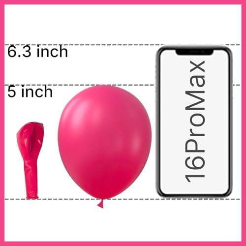 Image of PartyWoo Hot Pink Balloons 100pcs 5 Inch Magenta Fuchsia Balloons for Baby Shower Gender Reveal Engagement Bachelorette Wedding Bridal Shower Anniversary Birthday Party Decorations Pink-Y12