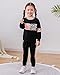 WESIDOM Kids Girl Clothes Two Piece Outfits Leopard Crew Neck Sweatshirts Jogger Sweatpants Fashion Girls Tracksuit Activewear 6-7T