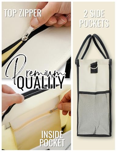 Image of InnoBeta Peacock Gifts for Women, Peacock Tote Bag with Top Zipper Closure and Shoulder Strap for Christmas, Birthday, and Every Special Occasion