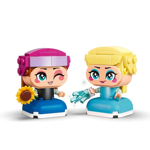 Image of LEGO ǀ Disney Frozen Mini Anna & Elsa - 2 Brick-Built Frozen Toy Characters for Ages 5+ - 43284