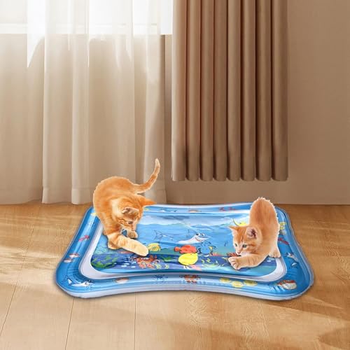 Tapete de brincar aquático para animais de estimação, Tapete aquático para gatos,Tapete de PVC senso