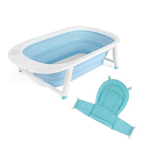 Bañera plegable bebe color azul para viaje