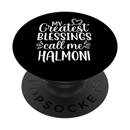 My Greatest Blessings Call Me Halmoni Korea Korean Grandma PopSockets Swappable PopGrip, Black