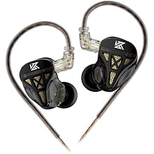 Wired Headphone,KZ DQS HiFi Dynamic Drivers IEM Earphone,KZ Gaming Earbuds Headphones Bass 2pin 3.5mm Sports Music Game in Ear Monitor Headphone for System Singers Black, No Mic...