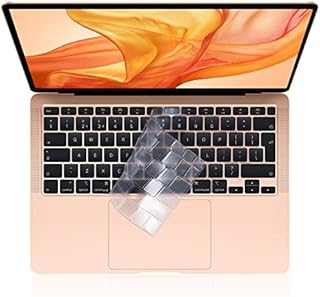 EooCoo Keyboard Cover compatible for 2021 2020 New M1 Macbook Air 13.3 inch A2337 A2179 with Retina Display & Touch ID, Ultra Thin, EU Layout, TPU Clear