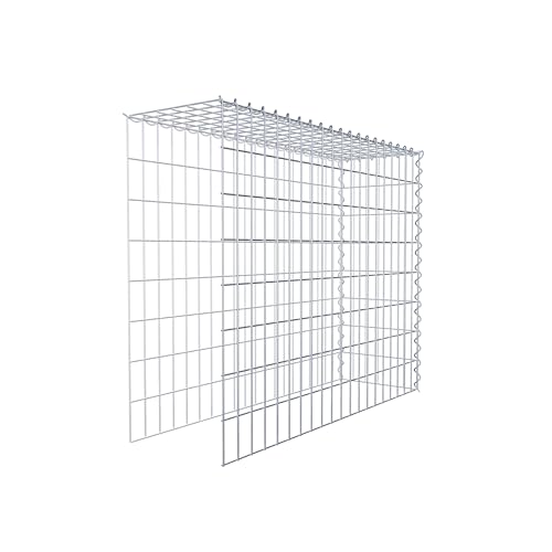 Cestino di pietra Gabbione Maglie rettangolari, 5 x 10 cm, profondità 30 cm, Cestino per la coltivazione di tipo 4, chiusura a spirale, con zincatura galvanica